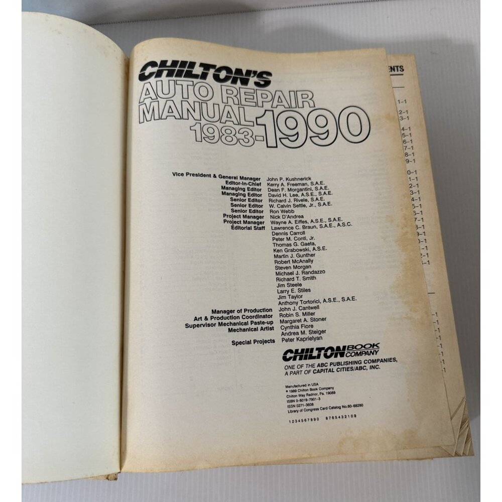 Chilton's Auto Repair Manual 1983-1990 Hardcover 8-Year Coverage US & Canadian - Picture 7 of 9